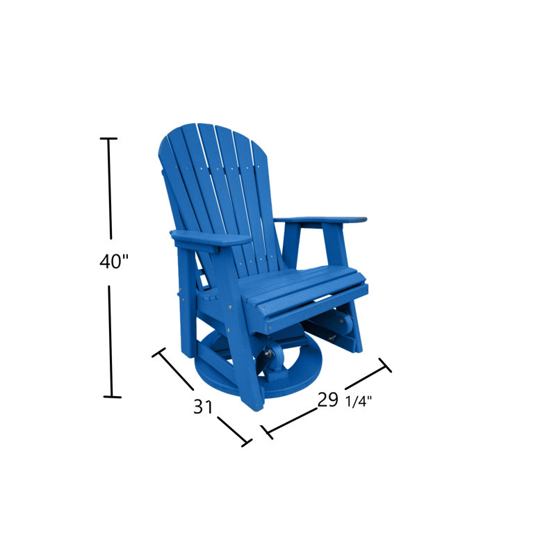 Chaise de patio pivotante Agamenn, Bleu