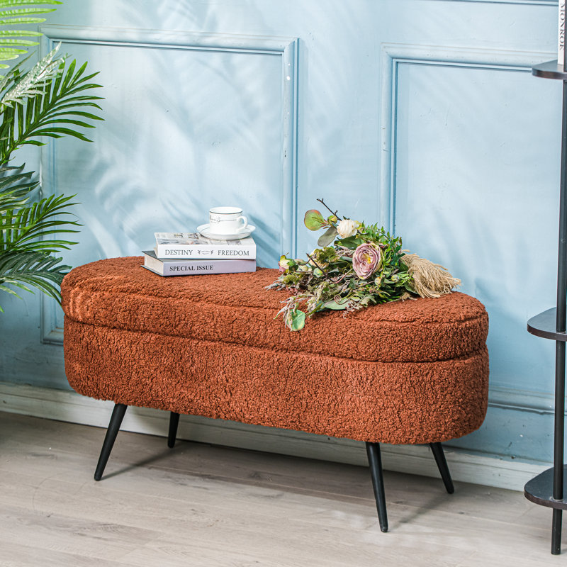 Banc en métal Lawanda, Terracotta