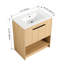 Meuble-lavabo autoportant de 30 po avec lavabo en céramique. Fabrication en contreplaqué, 2 portes. Caractéristique élégante. Assemblage facile. Lavabo en chêne. Armoire. Moderniste. À assembler.