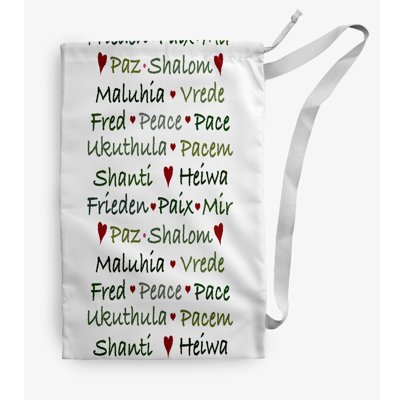 Sac à linge de mots de paix