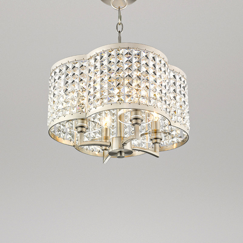 Belisle 4 - Light Unique/Statement Pendant, Brushed Nickel