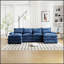 Luxueux canapé modulaire en chenille pour un confort et un style ultimes, parfait pour les salons modernes
