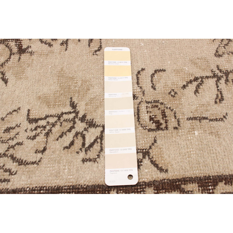Vincente One-of-a-Kind 3'11" X 6'8" 2000s Wool Area Rug in Light Khaki