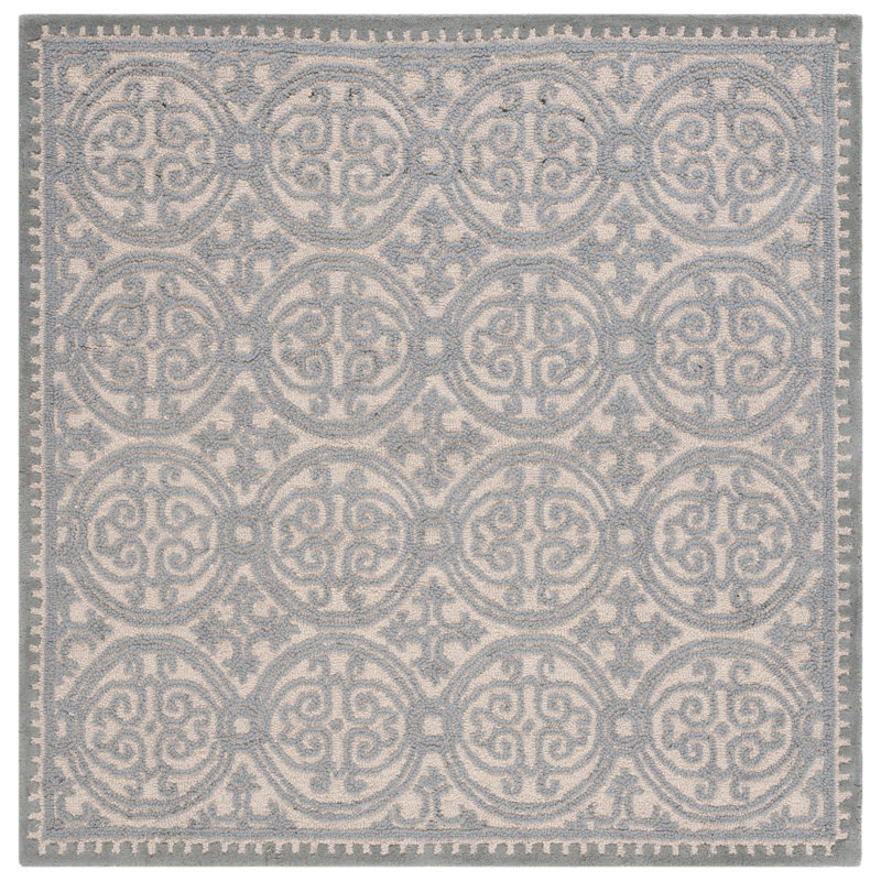 Tapis en laine touffeté à la main Sadik Cambridge, Carré 6 pi