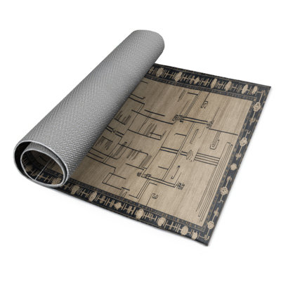 ArtDeco Gray Indoor and Outdoor Area Rug