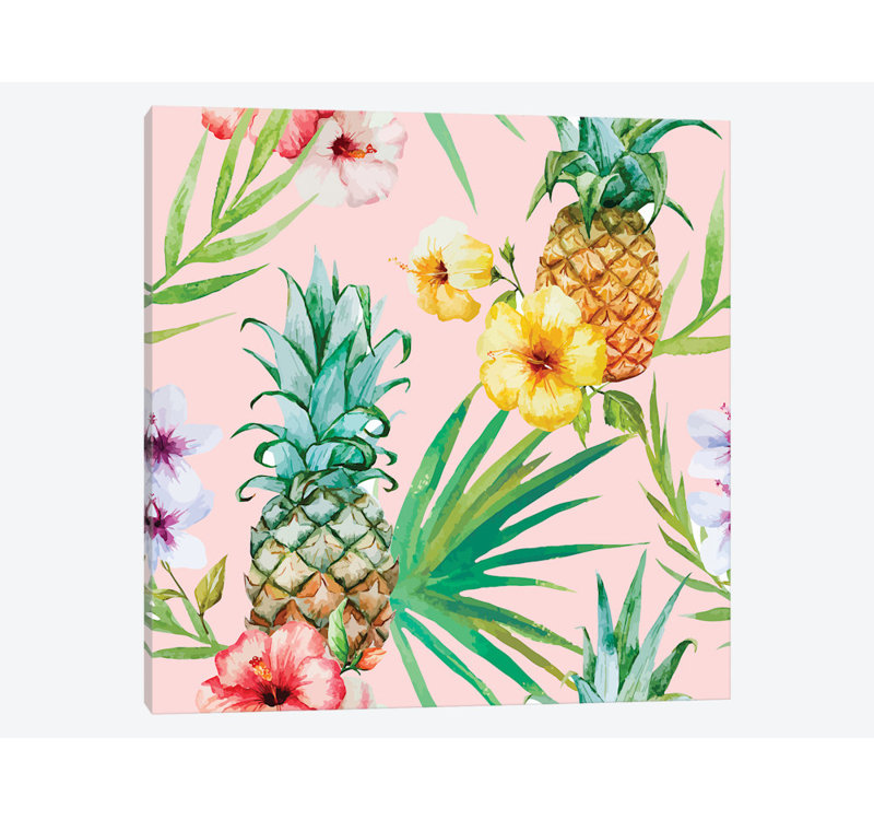 «Hawaii», reproduction d'impression sur toile, H 26 po x l 26 po x P 1,5 po, Toile tendue, Pas de tapis