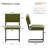 Mid-Century Modern Velvet Upholstered Cantilever Dining Chairs with Armless Design and Metal Frame (Set of 4)-1103559011-1103559014