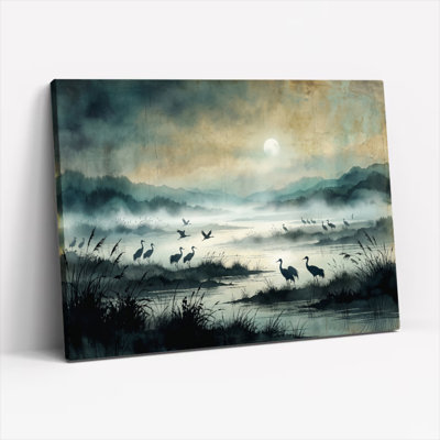 "Misty Landscape", impression sur toile, ensemble de 1