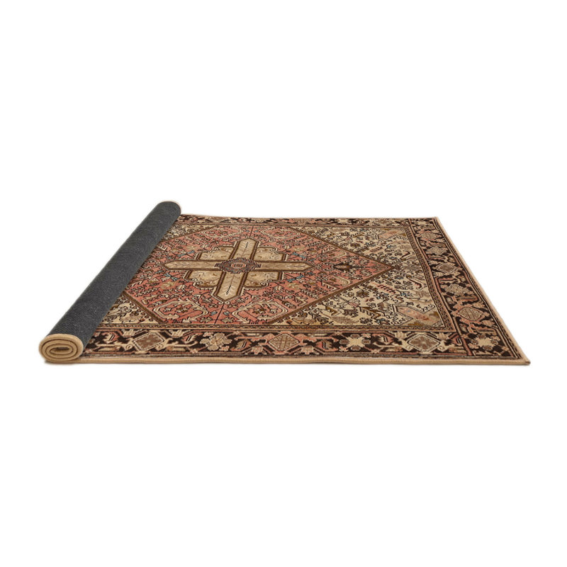 Tapis beige Southwestern, Rond 5 pi