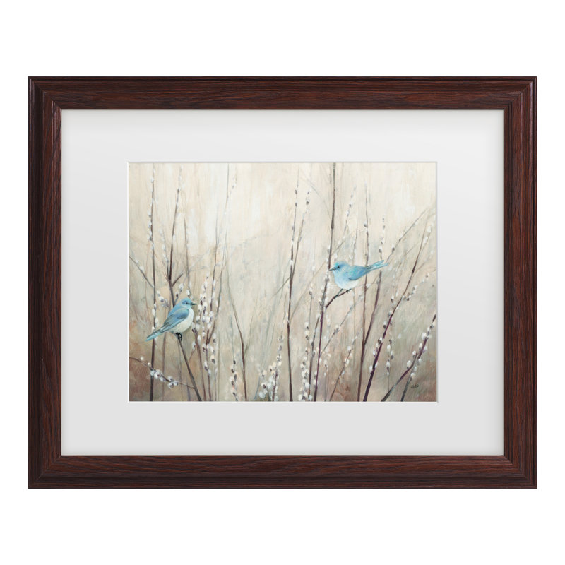 «Pretty Blue Birds» par Julia Purinton, Brun, H 18,75 po x l 22,75 po x P 0,75 po