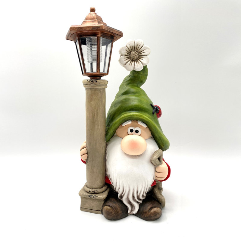 2 Piece Garden Gnomes with Solar Lights Shortstack and Dinkle Set