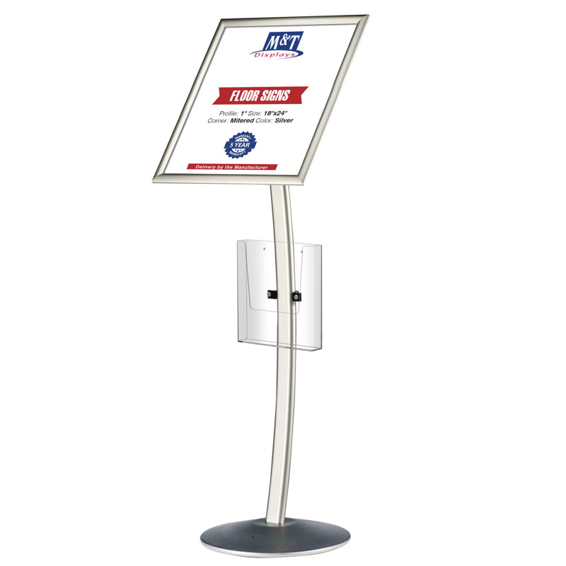 Porte-affiche piédestal, Argent