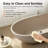 65" X 29" Freestanding Soaking Tub Solid Surface Bathtub(Grey-Coffee)