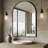 Aluminum Framed Arched Wall Mirror-1775648028