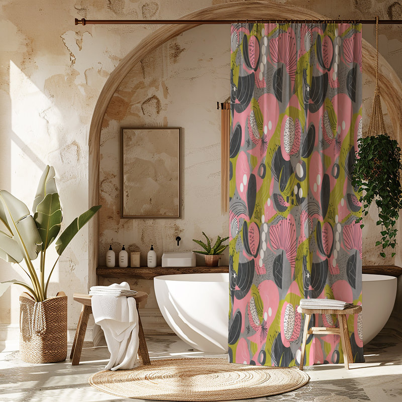 Rideau de douche abstrait, H 72 po x l 70 po, Gwinnett