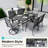 Urbai 6 - Person Patio Dining Set Umbrella Hole Included Rectangular Table-1261369210