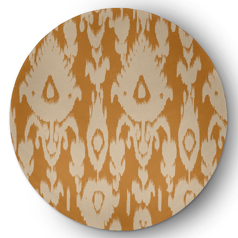 Kleopatros Chenille Ikat Indoor Rug, Round 5'
