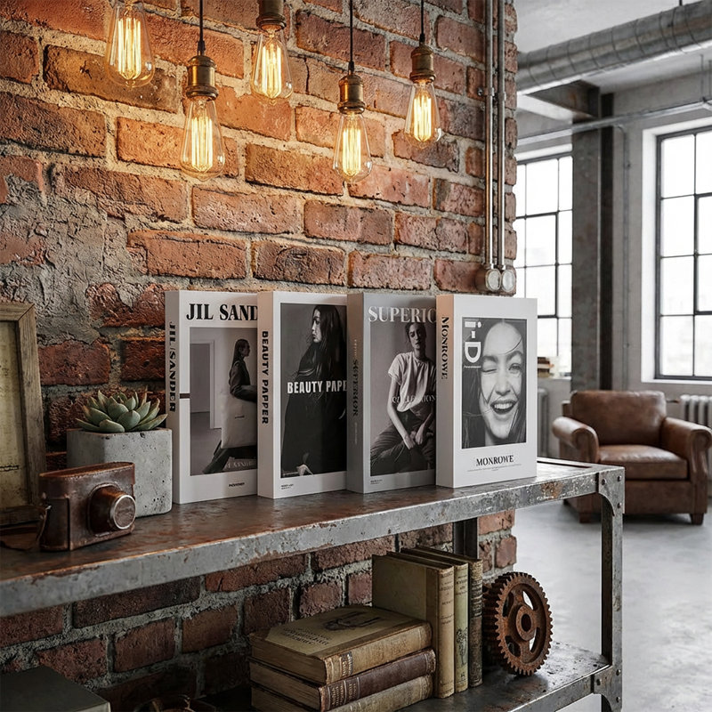 Ensemble de 4 livres modernes et noirs pour décorations