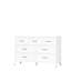 Commode 7 tiroirs, grande armoire de rangement à profil bas, commode en métal