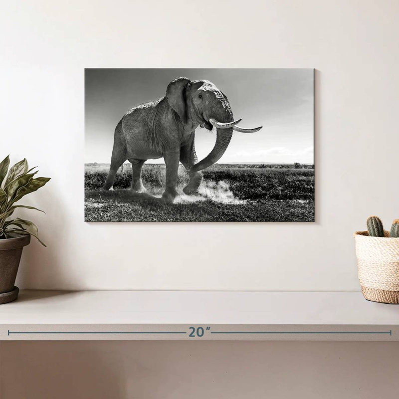 Brampt Grassland Elephant, 8" H x 12" W
