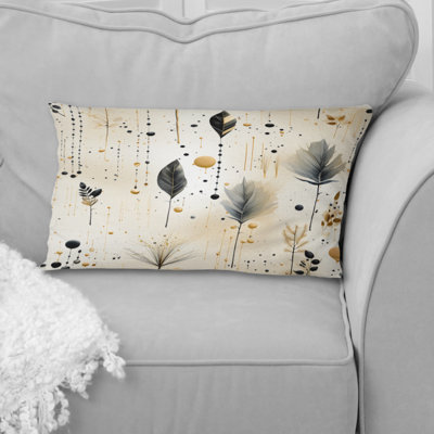 Gris et beige Urban Ferns Soft Color I - Floral