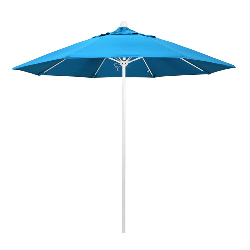 Parasol de marché 9 pi Hibo, Toile toile Sunbrella® cyan
