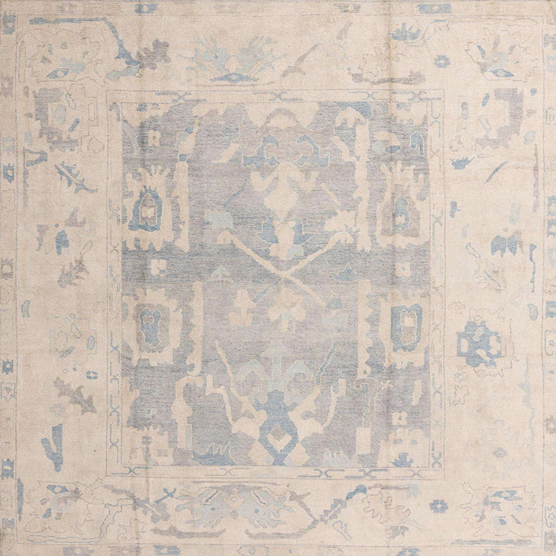 Tapis abstrait moderne 4339, Carré 3 pi
