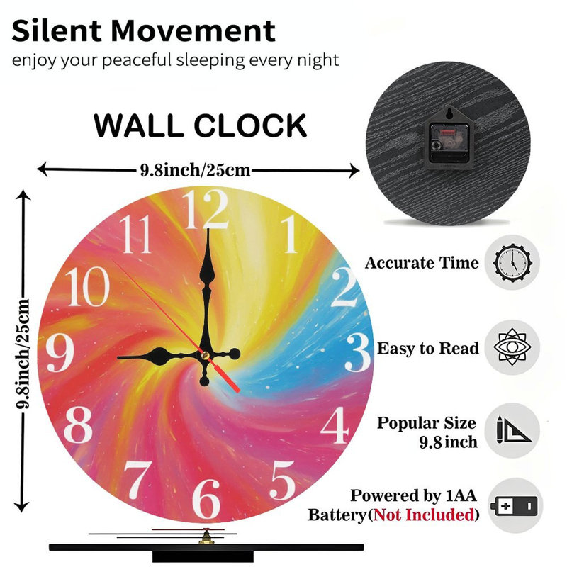 Horloge arc-en-ciel