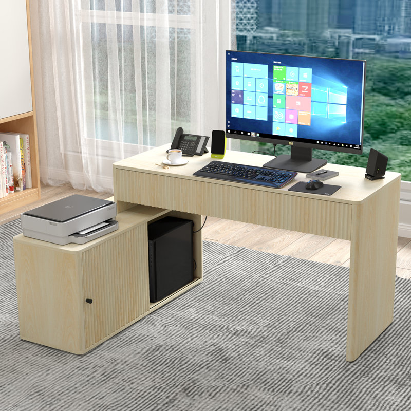 Larose L-Shaped Executive Desk - Modern Office Furniture