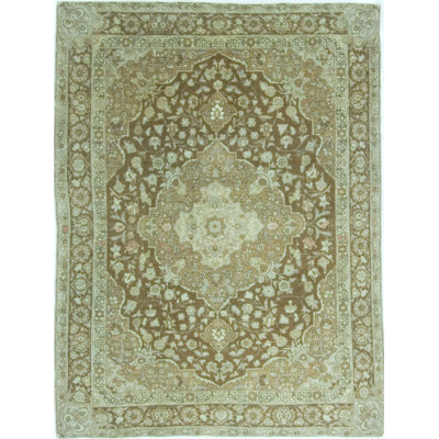 Antique One-of-a-Kind Rectangle 4'4" X 5'9" Hand Knotted Area Rug