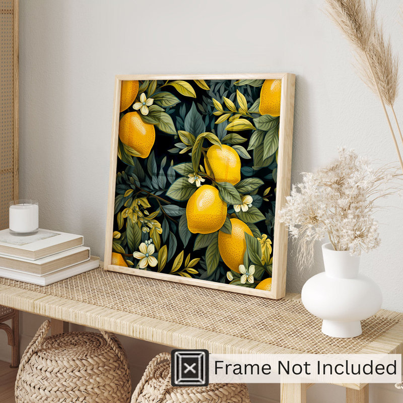 «Food and Kitchen Lemon Dreams XVIII», reproduction d'art moderne sans cadre, H 20 po x l 20 po