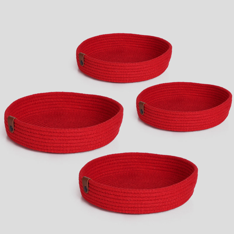 Benecia Cotton Tray, Red