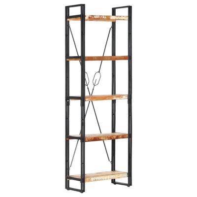 Hollowell 180 cm H x 60 cm W Steel and Iron Etagere Bookcase