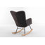Chaise berçante en tissu Teddy avec base robuste-1767650546
