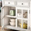 Petite armoire d'appoint multifonctionnelle en bois massif-1152150245