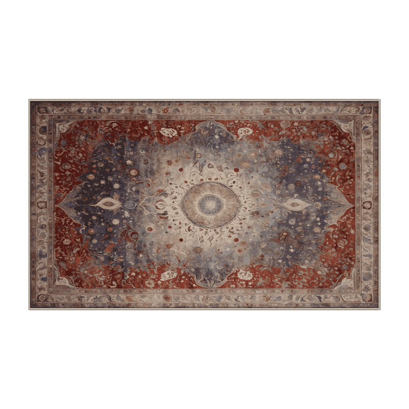 Machine Washable Brown Area Rug, Runner 2' x 4'