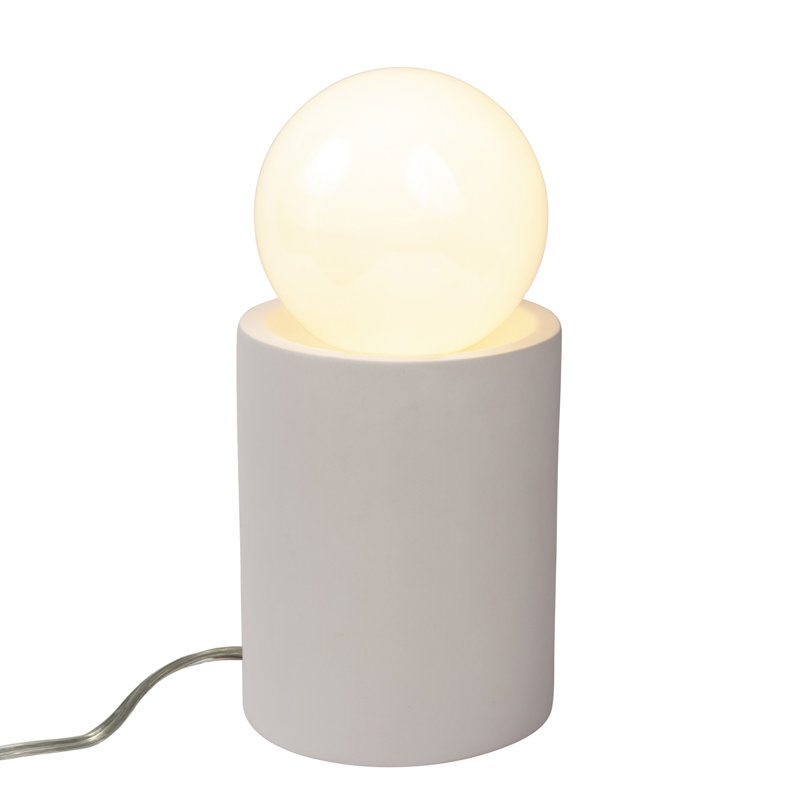 Lampe de table Rachid, H 11,5 po x l 5,5 po x P 5,5 po, Bisque
