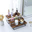 Présentoir à 3 étages rustique vendu en bois brûlé - organisateur de parfum, support à petits gâteaux, étagère à épices de cuisine, étagère à maquillage, présentoir