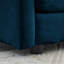 Canapé modulaire en chenille bleu avec méridienne réversible et double repose-pieds confortable et insonorisant