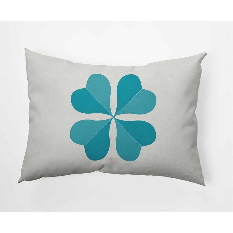 Housse et insert de coussin rectangulaire d'extérieur Lucky Clover St. Patrick's Day, Bleu Explorer