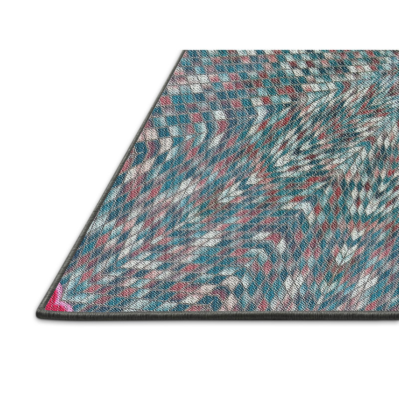 Tapis gris/vert à tisser électrique, Rectangle 2 pi x 4 pi
