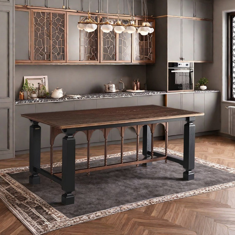 Table rectangulaire rétro exquise et durable, H 29,92 po x L 78,74 po x l 35,43 po