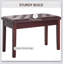 Élégant banc de piano en duo avec coussin rembourré en similicuir et structure en bois robuste, pour plus de confort et de style-1559965662
