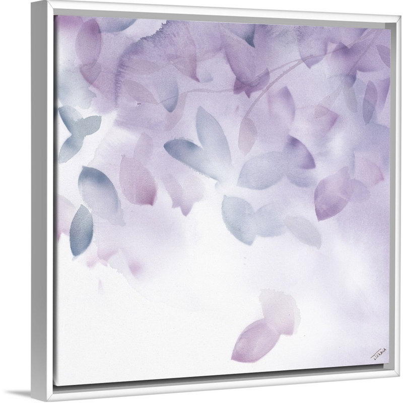 «Flowing Leaves III» par Jason Jarava - reproduction, Cadre flottant blanc, H 32 po x l 32 po x P 1,75 po