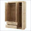 Armoire de rangement à 3 portes avec 2 tiges de suspension et tiroir verrouillable