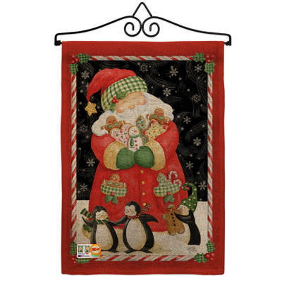 Double Sided 18.5'' H x 13'' W Polyester Christmas Garden Flag