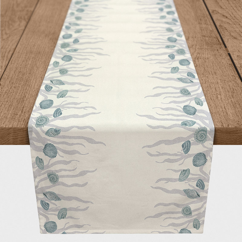 Ameia Rectangle Polyester Table Runner, 90" x 16", White
