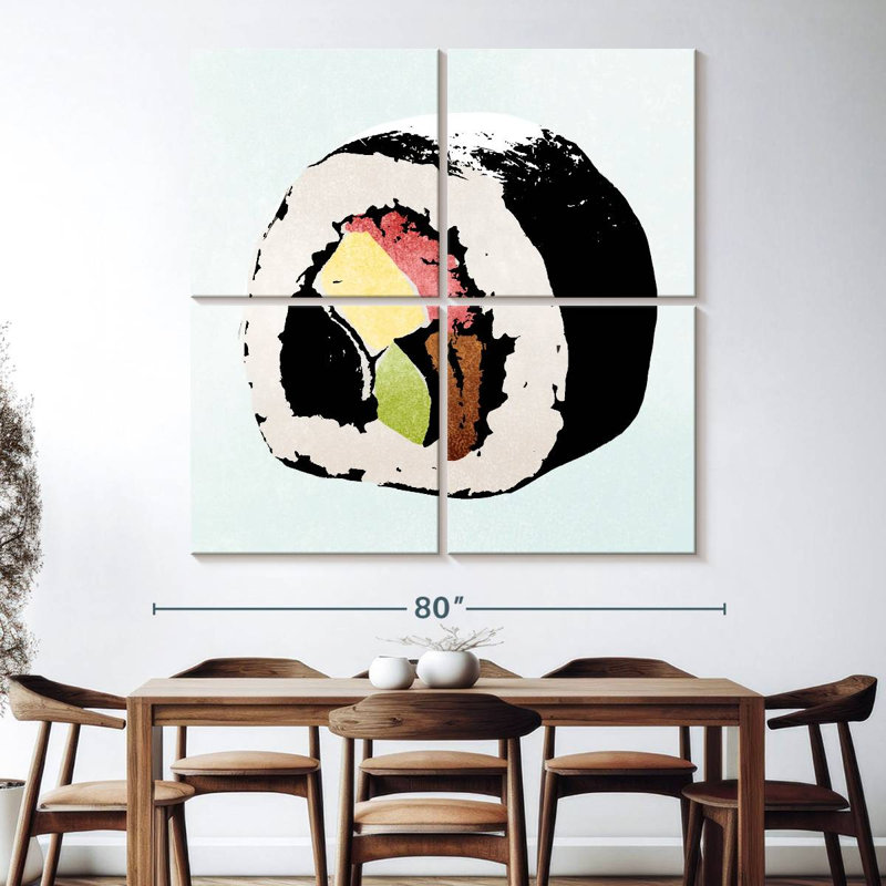 Yarlin style de sushi I, H 74 po x l 74 po