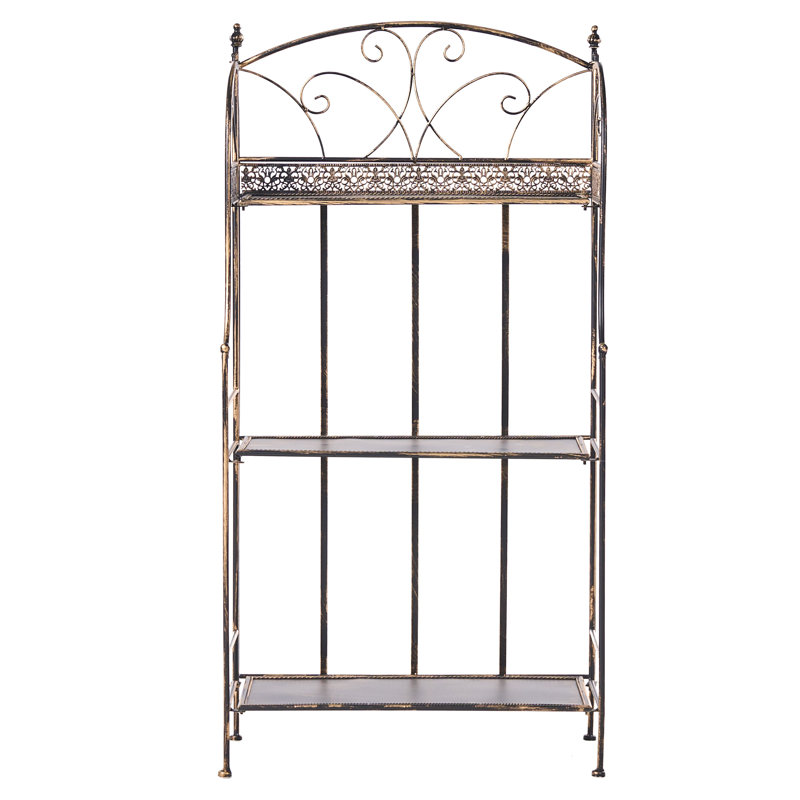 60cm W Iron Shelving Unit, Black