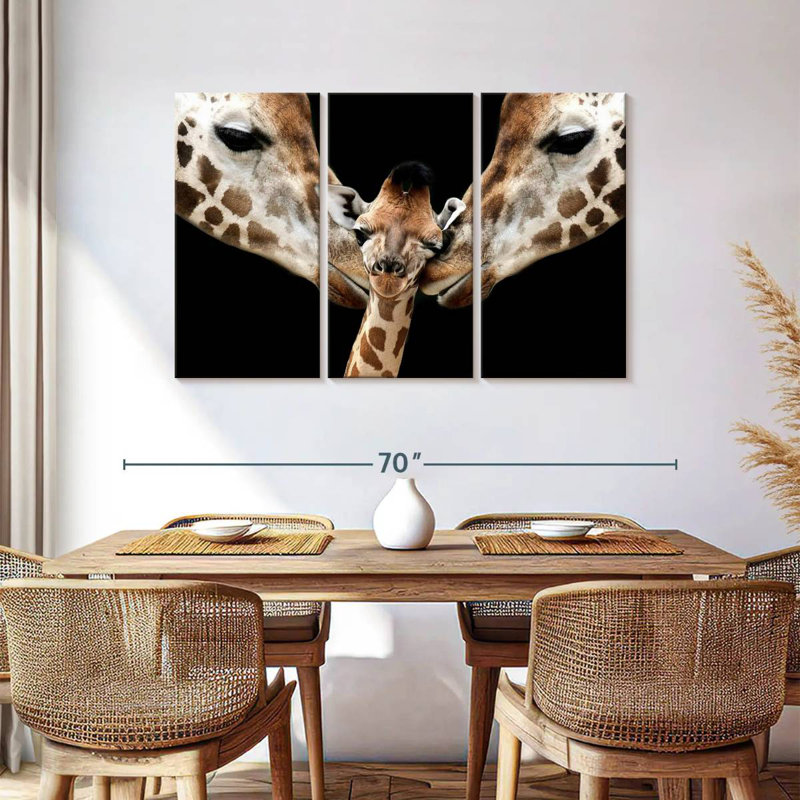 Famille de girafes Brampt Happy, H 36 po x l 57 po